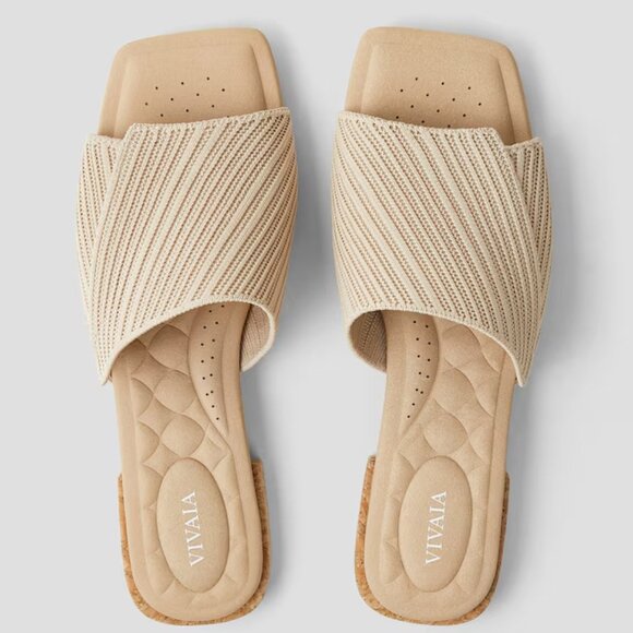 VIVAIA Streamline Slide Sandals (Maeve) in Almond - Picture 1 of 5